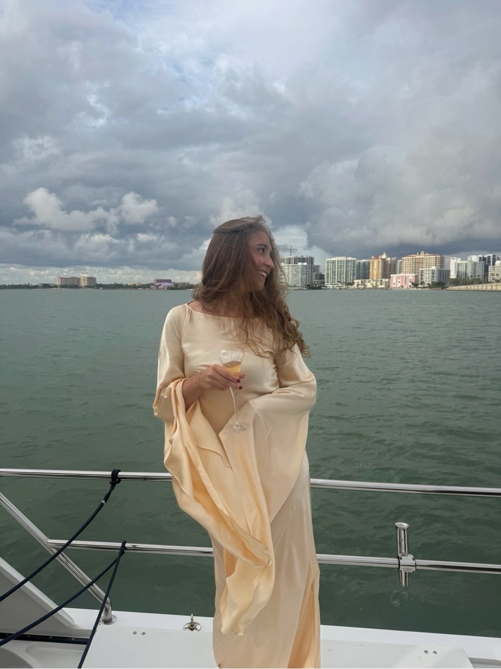 Helsa Rosalind Dress in Silk Charmeuse - Picture 3 of 4